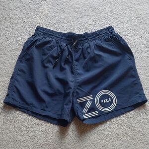 Kenzo Mens Navy Swim Shorts with White Logo XL